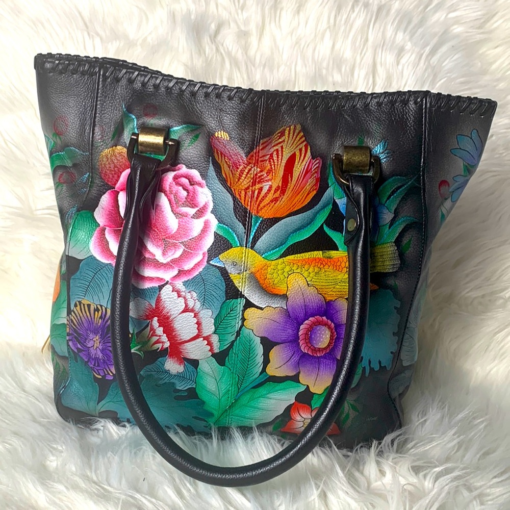 Authentic Anuschka Tall Tote With Double Handle